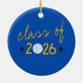 Benutzerdefinierte Senior-Volleyball-Spielernummer Keramik Ornament (Hinten)