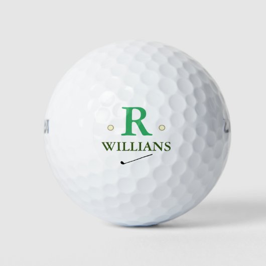 Benutzerdefinierte Serif-Initial-R-Monogramm Golfball (Vorderseite)