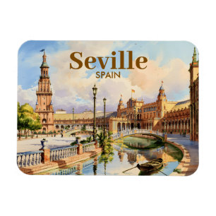 Benutzerdefinierte Seville Spanien Plaza de Espana Magnet