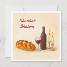 Benutzerdefinierte Shabbat Shalom Quadratkarte mit