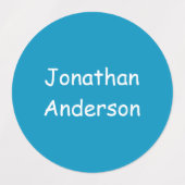 Benutzerdefinierte Shades von Blue Kid's Name Labe Etiketten (Design 2)