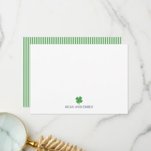 Benutzerdefinierte Shamrock-Malerei Irische Korres Dankeskarte