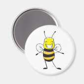Benutzerdefinierte Shirts: Happy Bee Shirts Magnet (Vorderseite/Rückseite)