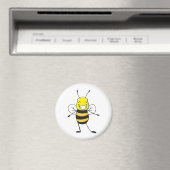 Benutzerdefinierte Shirts: Happy Bee Shirts Magnet (In Situ (Geschirrspüler))