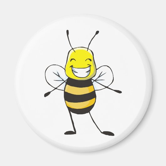 Benutzerdefinierte Shirts: Happy Bee Shirts Magnet (Vorne)