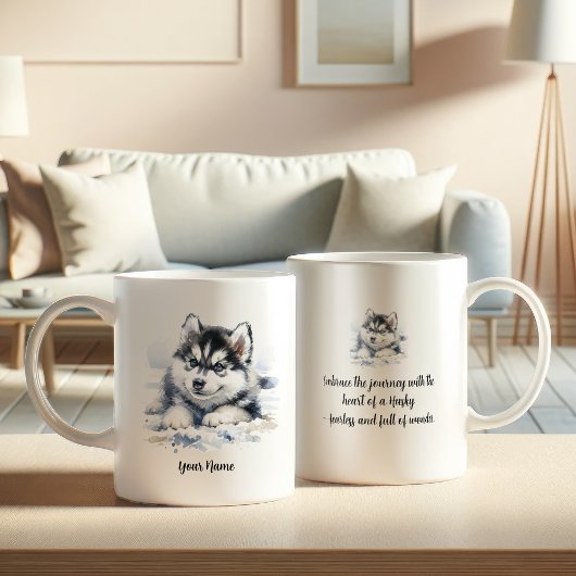 Benutzerdefinierte sibirische Husky-Tasse mit insp Kaffeetasse