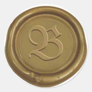 Benutzerdefinierte Siegellack-Monogrammbuchstaben Runder Aufkleber