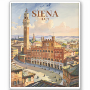 Benutzerdefinierte Siena Italien Reise Vintage Pia Aufkleber