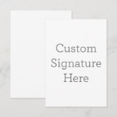 8.89 cm x 12.7 cm Flache Dankeskarte (Vorne/Hinten)