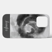 Benutzerdefinierte Signatur Schwarz und Weiß Wasse Case-Mate iPhone Hülle (Rückseite (Horizontal))