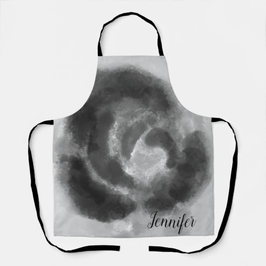 Benutzerdefinierte Signatur Schwarz und Weiß Wasse Schürze (Vorderseite)