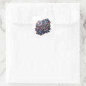 Benutzerdefinierte Silber AMERICA FIRST Aufkleber (Tasche)