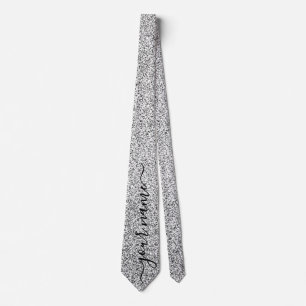 Benutzerdefinierte Silber-Glitter-Funken Krawatte