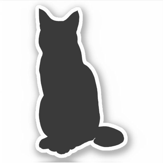 Benutzerdefinierte Silhouette der Katze Aufkleber (Vorderseite)
