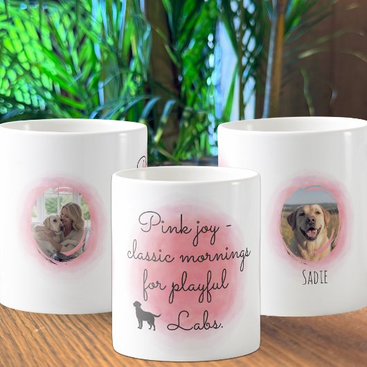 Benutzerdefinierte Silhouette eines Labrador Retri Kaffeetasse