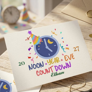 Benutzerdefinierte Silvester-Countdown-Postkarte f Postkarte