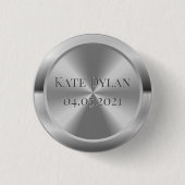 Benutzerdefinierte, simulierte Silber-Schaltfläche Button (Vorderseite)