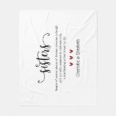 Benutzerdefinierte Sister Definition Best Friends  Fleecedecke (Vorderseite)