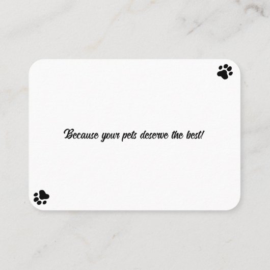 Benutzerdefinierte Sitter-Visitenkarte mit Foto & Visitenkarte (Rückseite)