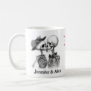 Benutzerdefinierte Skelett-Paar-Namen Personalisie Kaffeetasse
