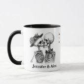 Benutzerdefinierte Skelettpaare Personalisiert Tasse (Links)