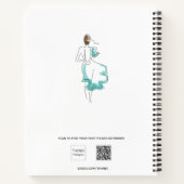 benutzerdefinierte Sketchbook-Grafiken Monogramm-T Notizblock (Rückseite)