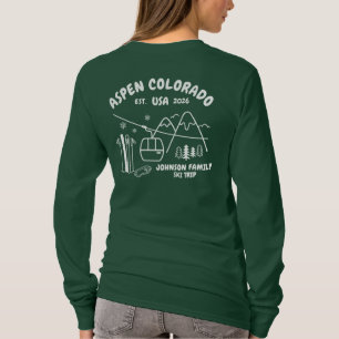 Benutzerdefinierte Skitour Familie Freunde Gruppen T-Shirt