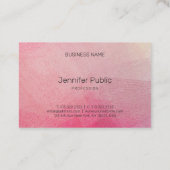 Benutzerdefinierte Skripthandschriftlich rosa Vorl Visitenkarte (Rückseite)