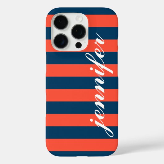 benutzerdefinierte Skriptmonogramm für Korallenrot Case-Mate iPhone Hülle (Rückseite)