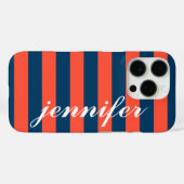 benutzerdefinierte Skriptmonogramm für Korallenrot Case-Mate iPhone Hülle (Rückseite (Horizontal))