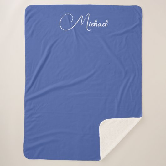 Benutzerdefinierte Skriptnamen Template Blue Large Sherpadecke (Vorderseite)