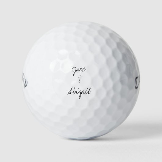 Benutzerdefinierte Skriptpaar Namen Callaway Warbi Golfball (Vorderseite)
