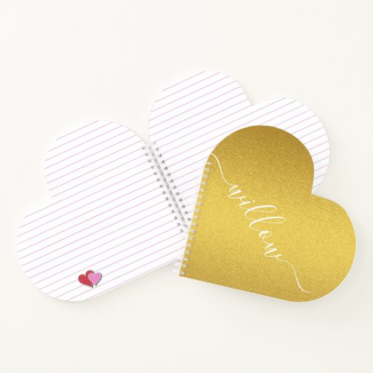 Benutzerdefinierte Skriptsignatur Goldene Foil-For Notizblock (Innenseite)