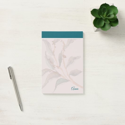 Benutzerdefinierte Skriptvibranntblauer Rand Moder Post-it Klebezettel (Büro)