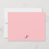 Benutzerdefinierte Sleek-Vorlage Elegantes Monogra Mitteilungskarte (Rückseite)