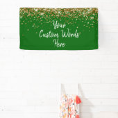 Benutzerdefinierte Smaragdgrün und Gold Geburtstag Banner (InSitu)