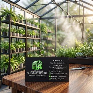 Benutzerdefinierte Smart-Gewächshaus-Technologie Visitenkarte
