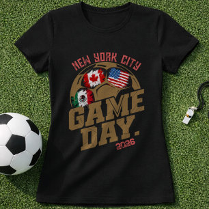 Benutzerdefinierte Soccer City-Flaggen & Name abge T-Shirt