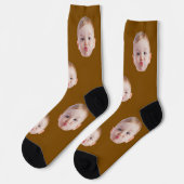 Benutzerdefinierte Socken mit Gesicht als Geschenk (Linkes Detail)