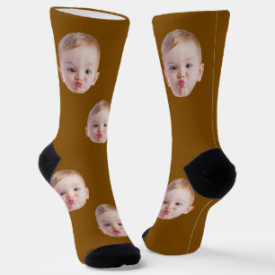 Benutzerdefinierte Socken mit Gesicht als Geschenk