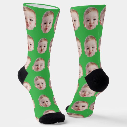 Benutzerdefinierte Socken mit Gesicht Personalisie (Gewinkelt)