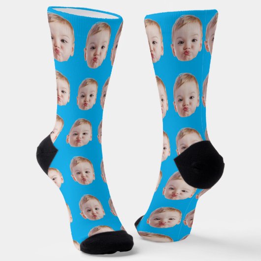 Benutzerdefinierte Socken mit Gesicht Personalisie (Gewinkelt)