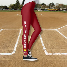 Benutzerdefinierte Softball-Leggings Teamname Mono Leggings