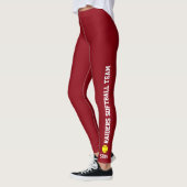 Benutzerdefinierte Softball-Leggings Teamname Mono Leggings (Links)