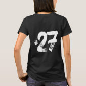 Benutzerdefinierte Softball-Player-Nummer steht fü T-Shirt (Rückseite)