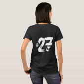 Benutzerdefinierte Softball-Player-Nummer steht fü T-Shirt (Schwarz voll)
