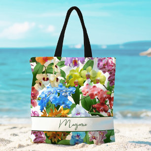 Benutzerdefinierte Sommer-Tropen-Blumen-Orchideen Tasche