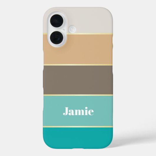 Benutzerdefinierte Sommerfarben-Farbblockstreifen Case-Mate iPhone Hülle (Rückseite)