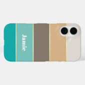 Benutzerdefinierte Sommerfarben-Farbblockstreifen Case-Mate iPhone Hülle (Rückseite (Horizontal))