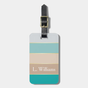 Benutzerdefinierte Sommerfarben-Farbblockstreifen Gepäckanhänger